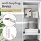 White 5-Tier 4-Cube Narrow Bookcase Tall Storage Shelf Organizer for Living Room or Bedroom